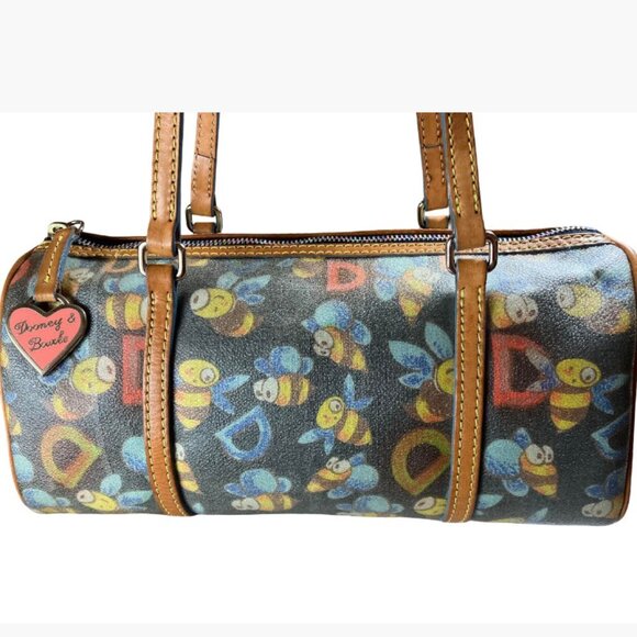 Dooney and Bourke Bumble Bee Barrel Bag Vintage Shoulder Bag Highly Sought EUC - Picture 2 of 11